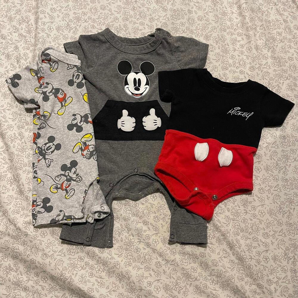 Disney Baby Boy Bundle – Mickey, Grogu, Captain America & Buzz (NB–3m)